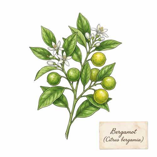 Whole Bergamot (Citrus bergamia) botanical ingredient for wholesale tea blends