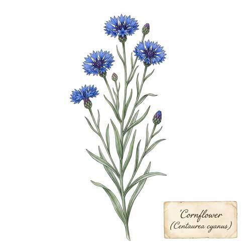 Whole Cornflower (Centaurea cyanus) botanical ingredient for wholesale tea blends