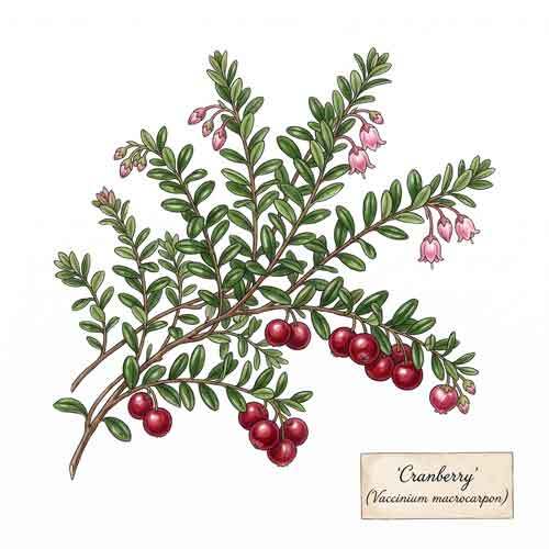 Whole Cranberry (Vaccinium macrocarpon) botanical ingredient for wholesale tea blends