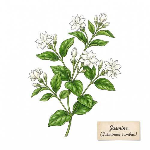 Whole Jasmine (Jasminum sambac) botanical ingredient for wholesale tea blends