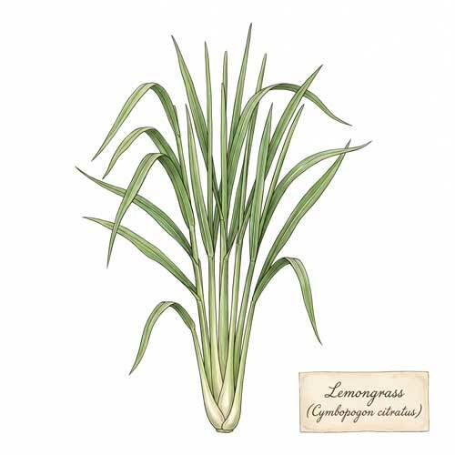 Whole Lemongrass (Cymbopogon citratus) botanical ingredient for wholesale tea blends