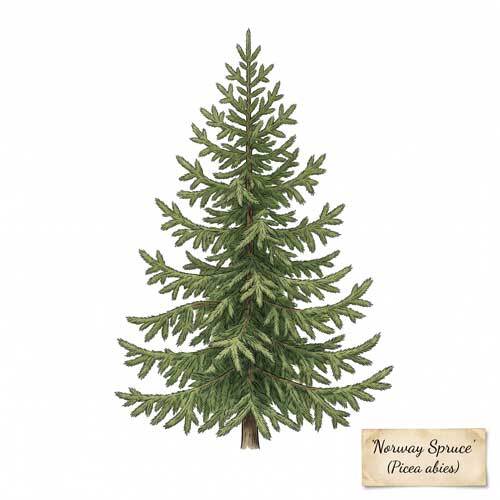 Whole Norway Spruce (Picea abies) tree used for sustainable Austrian paper fibres