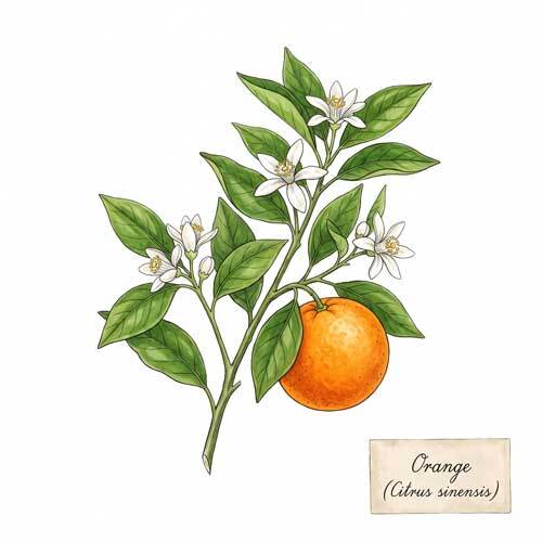 Whole Orange (Citrus sinensis) botanical ingredient for wholesale tea blends