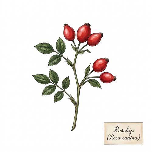 Whole Rosehip (Rosa canina) botanical ingredient for wholesale tea blends